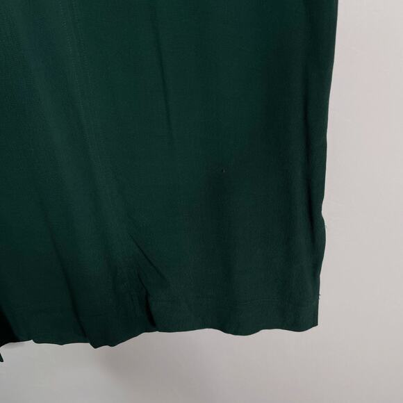 Madewell 2XS XXSmall Emerald Green Novel Dress VNeck Short Sleeve Shift Mini - Picture 4 of 8